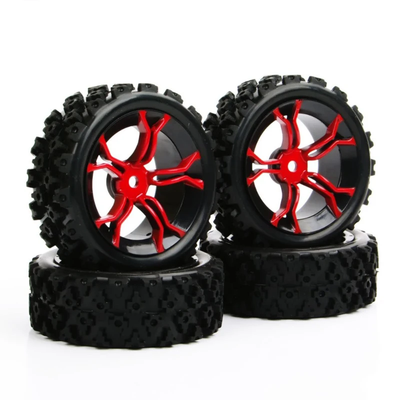 4 шт./компл. 1/10 весы раллийные шины и обода колеса с 6 мм смещение 12 Hex fit HSP HPI RC 1:10