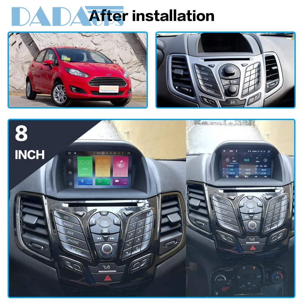 Автомагнитола для Ford Fiesta 2013 2016 Android 10 0 4 + 32 ГБ GPS навигация головное устройство