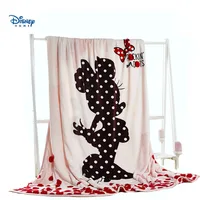 Polka Dot minnie mouse linens queen full size 200*230cm flannel blanket throw cartoon girl bed spread cover kid blanket sofa bed