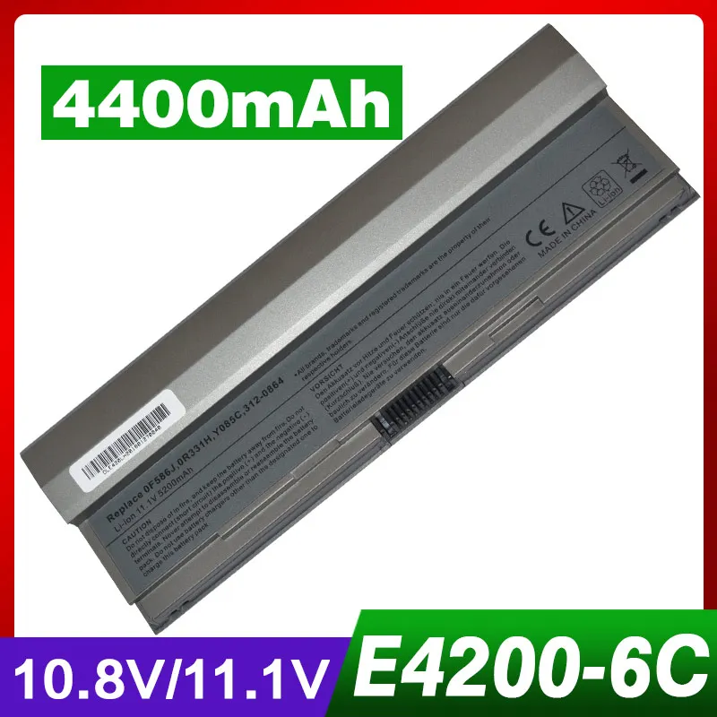 4400 мАч Аккумулятор для ноутбука Dell Latitude E4200 F586J R331H R640C R841C W343C W346C X784C Y082C Y084C Y085C