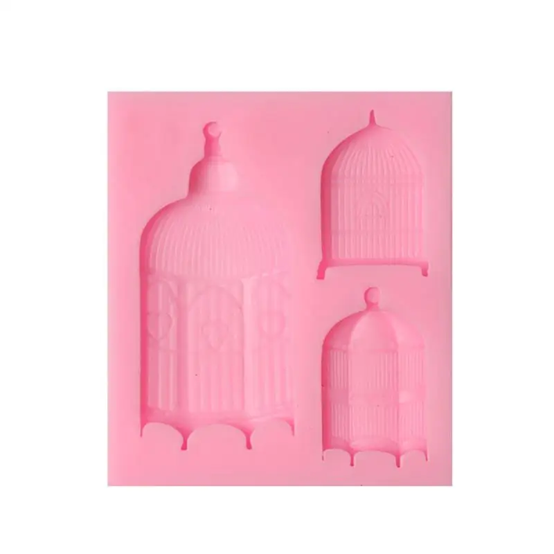 Форма для клетки птиц форма торта с 3 ячейками силиконовая помадки инструменты