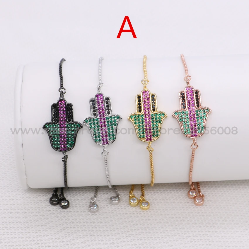 Ручной регулируемый браслет-цепочка микро проложить в форме цветка ювелирные