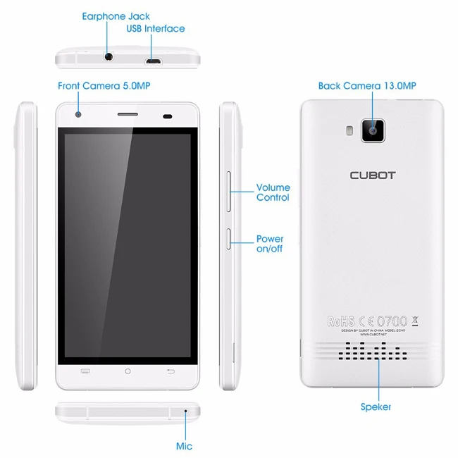 Оригинальный защитный чехол cubot Echo для смартфона Cubot экран 5 дюймов Android 6 0