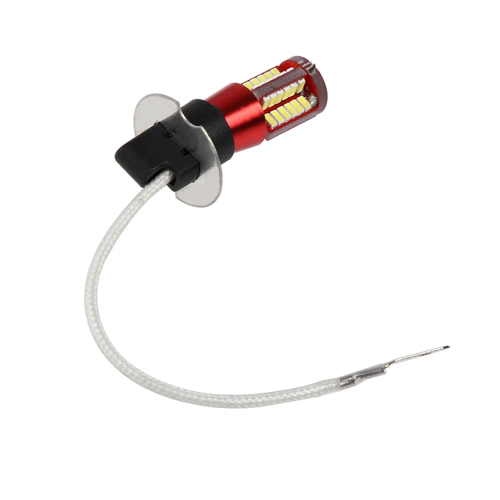 1 шт. супер яркий белый светодиодный фонарь H3 57 SMD 3014 лампа для противотуманных фар