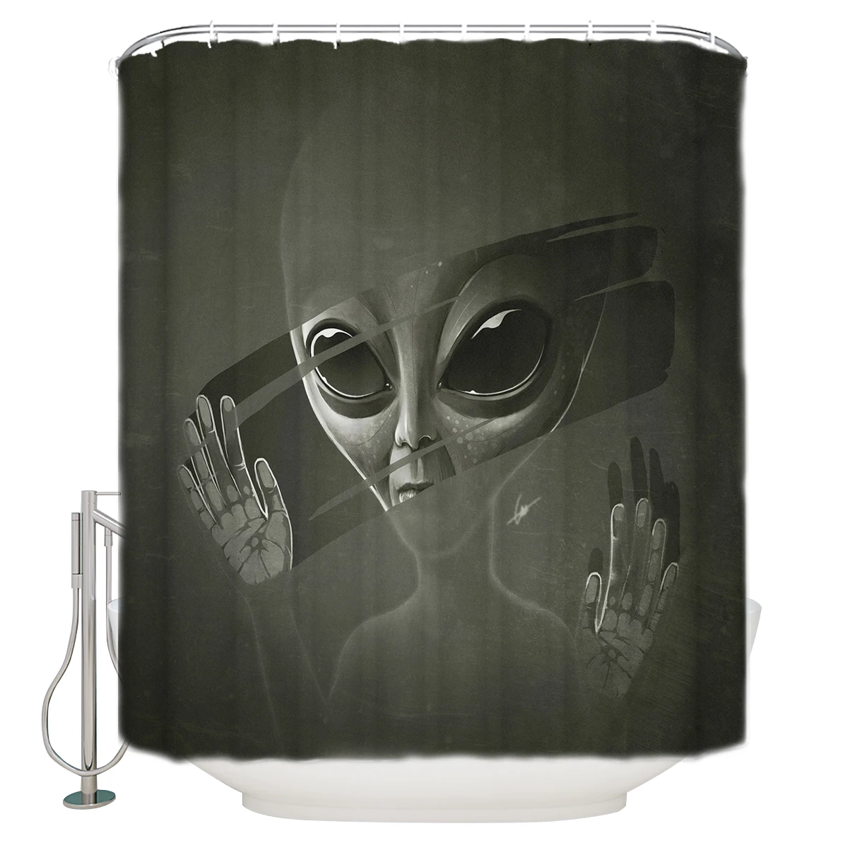 Alien удлиненная ткань для ванной занавески для душа декоративный набор для ванной комнаты с крючками полиэстер украшение дома