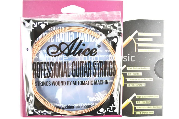 Alice AW466 легкие акустические гитарные струны с покрытием из высокоуглеродистой