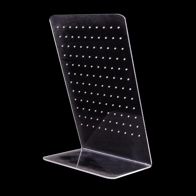 Прозрачный дисплей для ювелирных изделий с 120 отверстиями белая Подставка