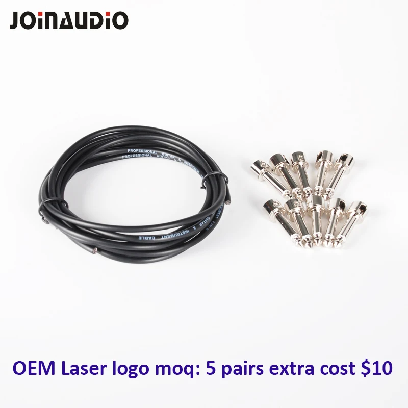 JOINAUDIO DIY Guitar Cable Pedal Board Copper Kit Set 10ft with 10 Solderless 6.35 Mono Plugs(cable length 3m) | Электроника