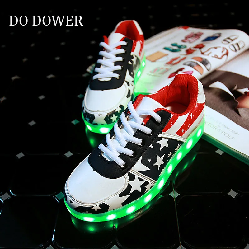 Luminous sneakers for Girls&Boys chaussure light up infant USB Charging led shoes with glowing slippers | Детская одежда и