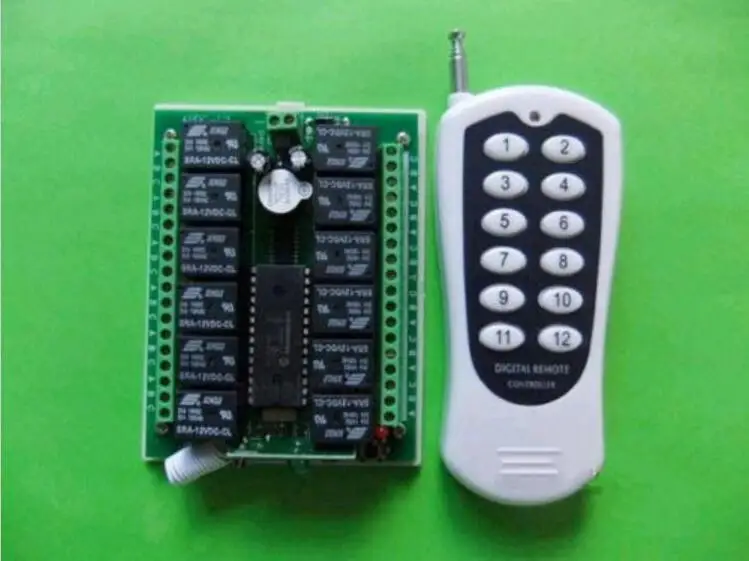 12 каналов вкл/выкл беспроводной цифровой Радиочастотный пульт дистанционного