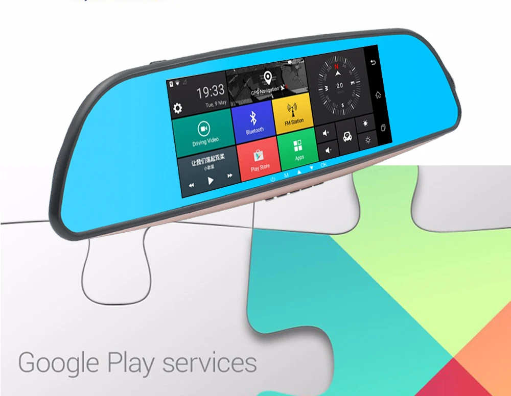 Kampacar привод регистратор авто видео рекордер для автомобилей Android 3g gps Автомобильный видеорегистратор Wifi Bluetooth зеркало заднего вида с камерой два видеорегистратора