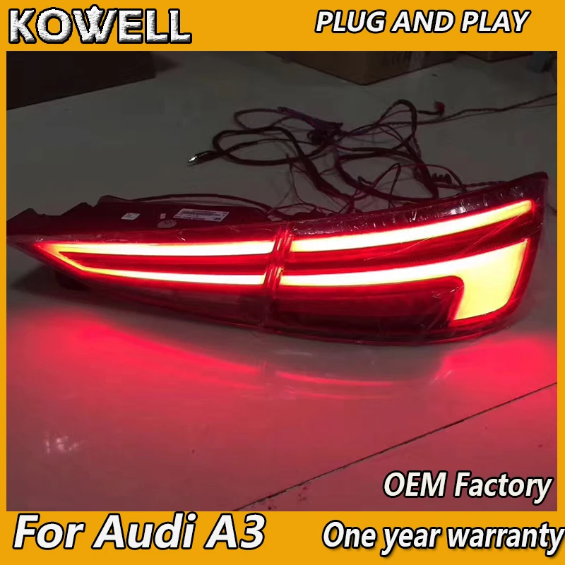 KOWELL Car Styling for AUDI A3 Tail Lights 2013-2019 Audi a3 LED Light Rear Lamp with Dynamic turn signal | Автомобили и