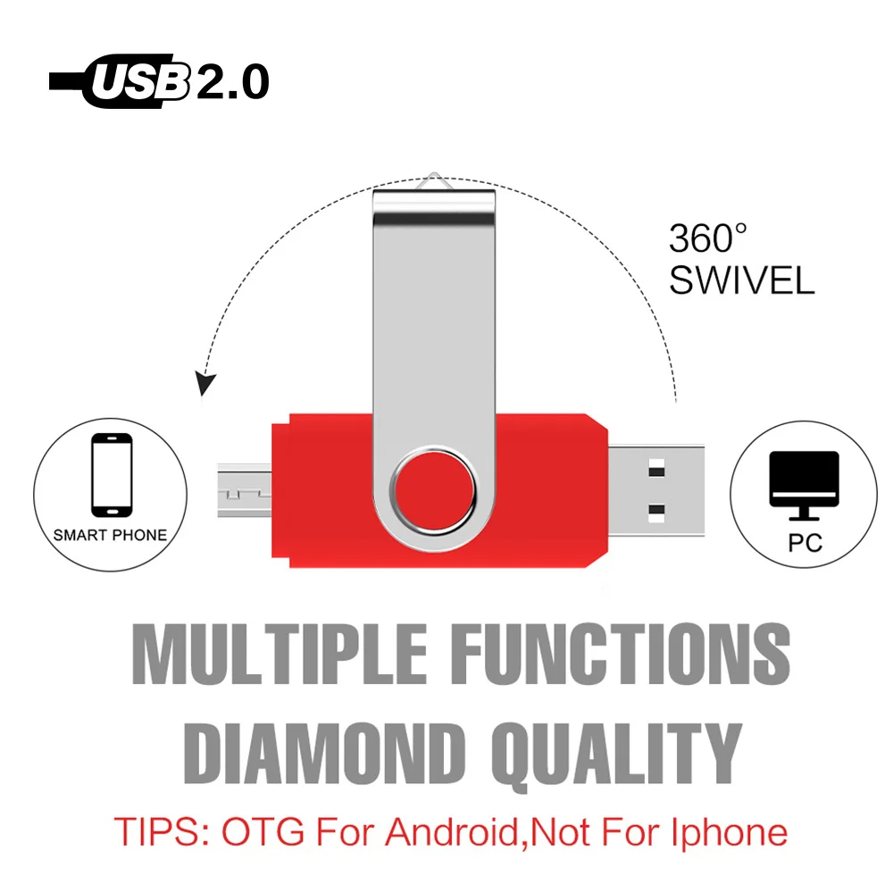 2 в 1 OTG USB флеш-накопитель 8 ГБ 16 Android флешка 32 Гб 64 128 Смартфон | Компьютеры и офис