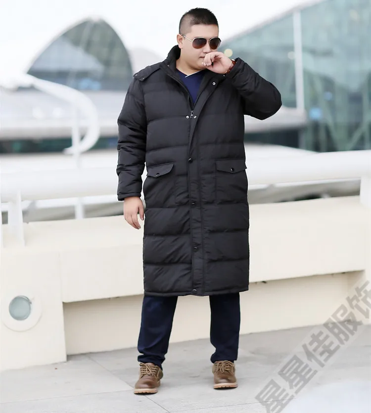 Зимняя мужская куртка 12XL 10XL Толстая Теплая на белом утином пуху качественная и