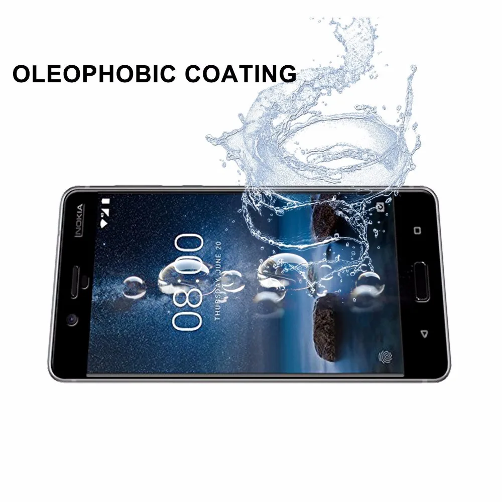 9H Full Cover Screen Protective Glass Film For Nokia 8 Nokia8 Protector Coverage Tempered Case | Мобильные телефоны и