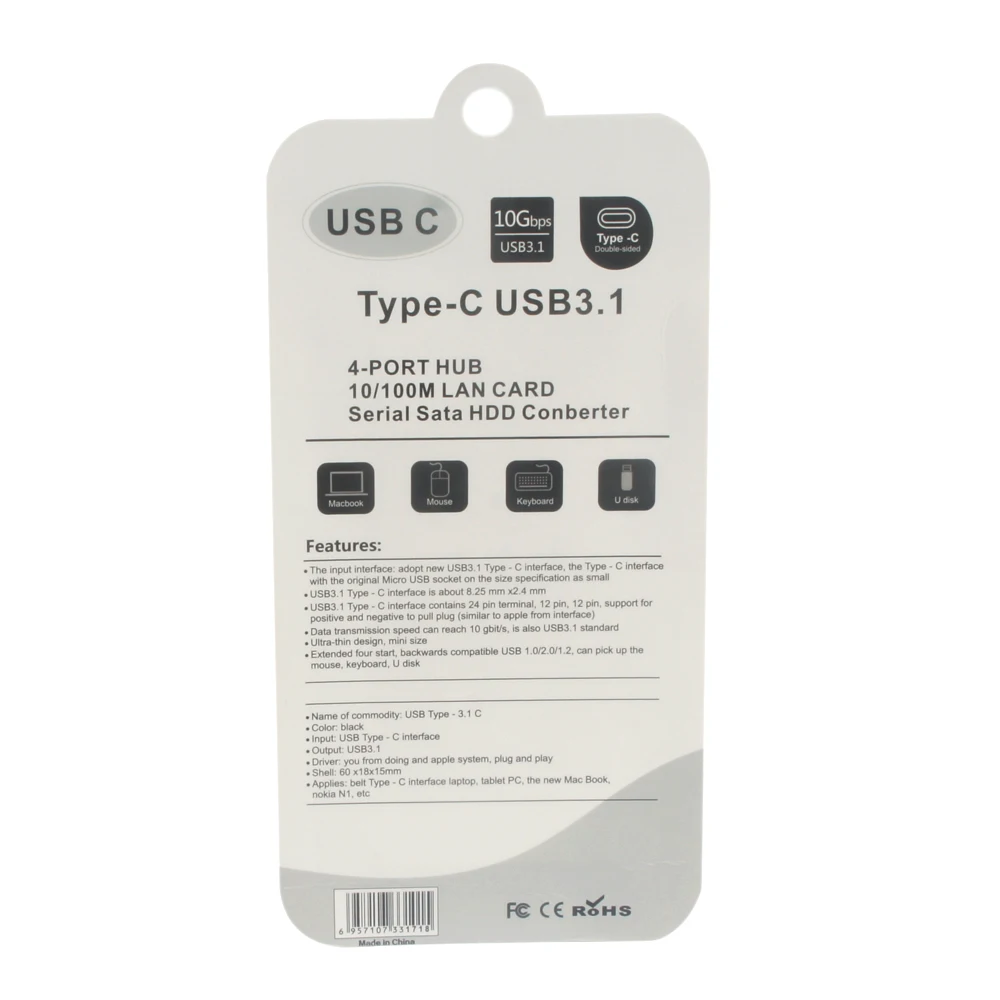 Кабель адаптер USB Type C на SATA 7 + 15 Pin 22Pin для жесткого диска 2 5 дюйма портативный