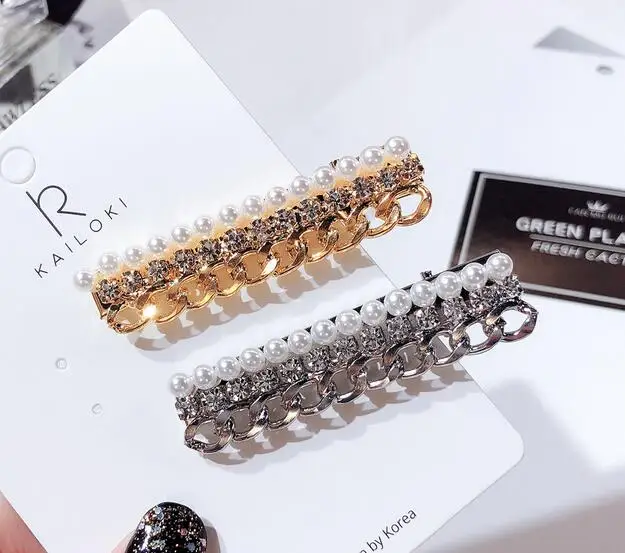 2019 Новый подражание жемчужные хрустальные шпильки для волос женская заколка