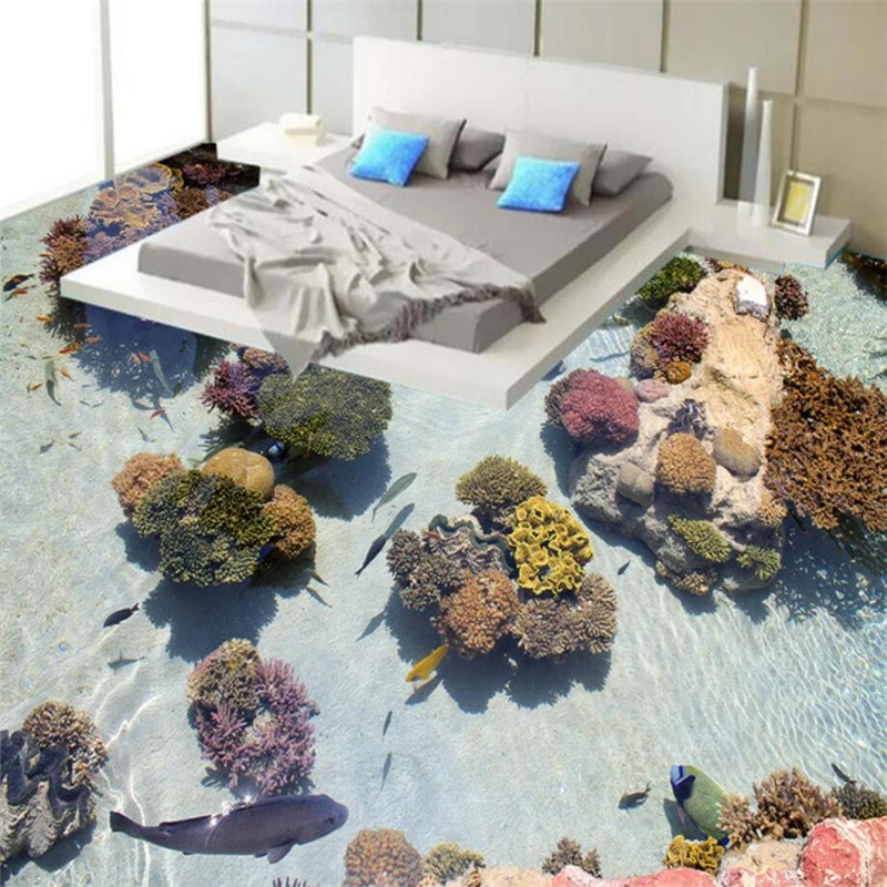 3D обои на заказ для ванной комнаты ПВХ самоклеющиеся обои|floor 3d|floor muralfloor 3d wallpaper |