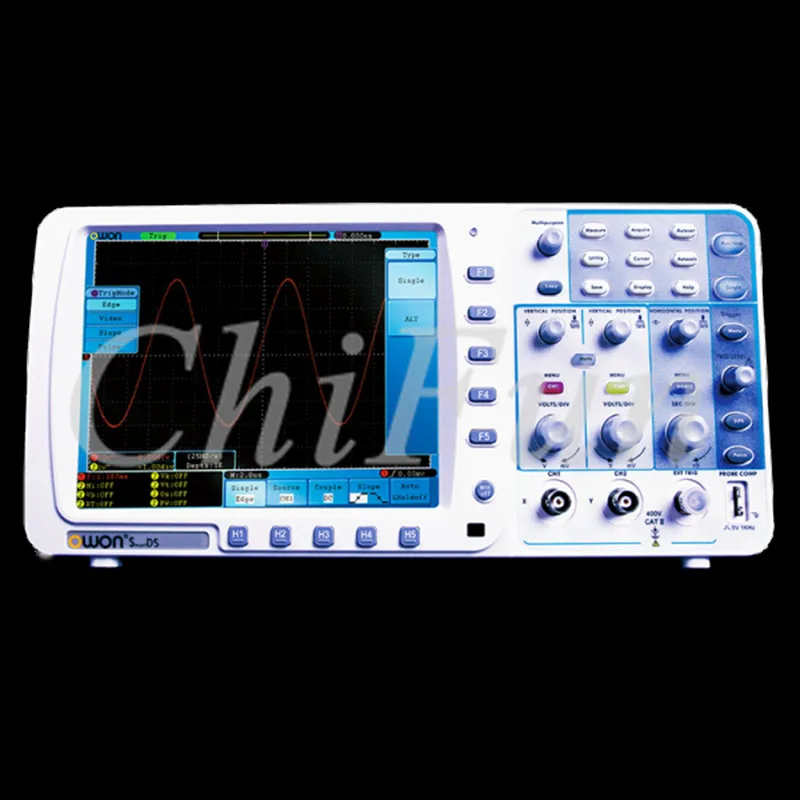 Цифровой осциллограф OWON SDS7102V 100 МГц 1 г/локон большой ЖК дисплей 8 дюймов с VGA|digital