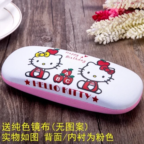 T Новое поступление KT Cat Girl близорукость Чехол для очков модный розовый hello kitty Студенческая портативная коробка для очков женский Чехол для очков s - Цвет: T