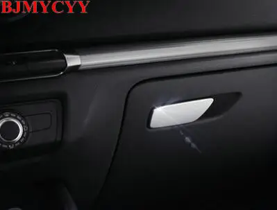 BJMYCYY Car accessory driver storage box Stainless steel hand sequins for Audi A3 2017 | Автомобили и мотоциклы