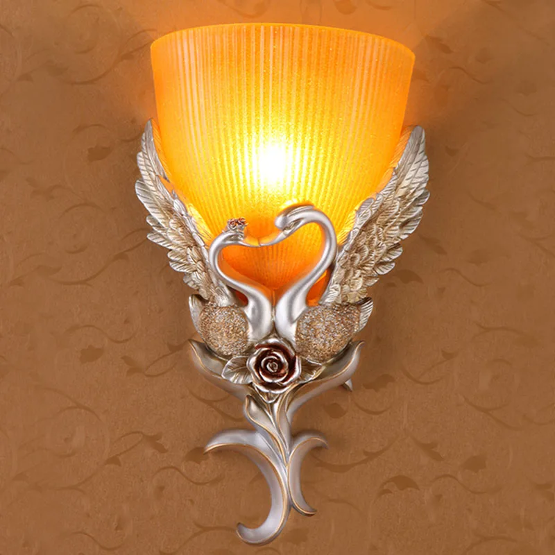 Французский Ретро прикроватный настенный светильник модный теплый маленький