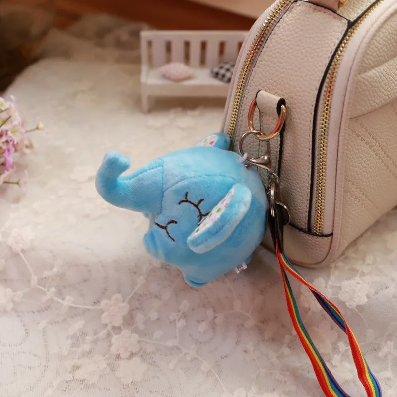 1 шт. Kawaii большие уши слон помпон плюшевый брелок для автомобиля сумка навесные украшения для дома Лучшие подарки на день рождения