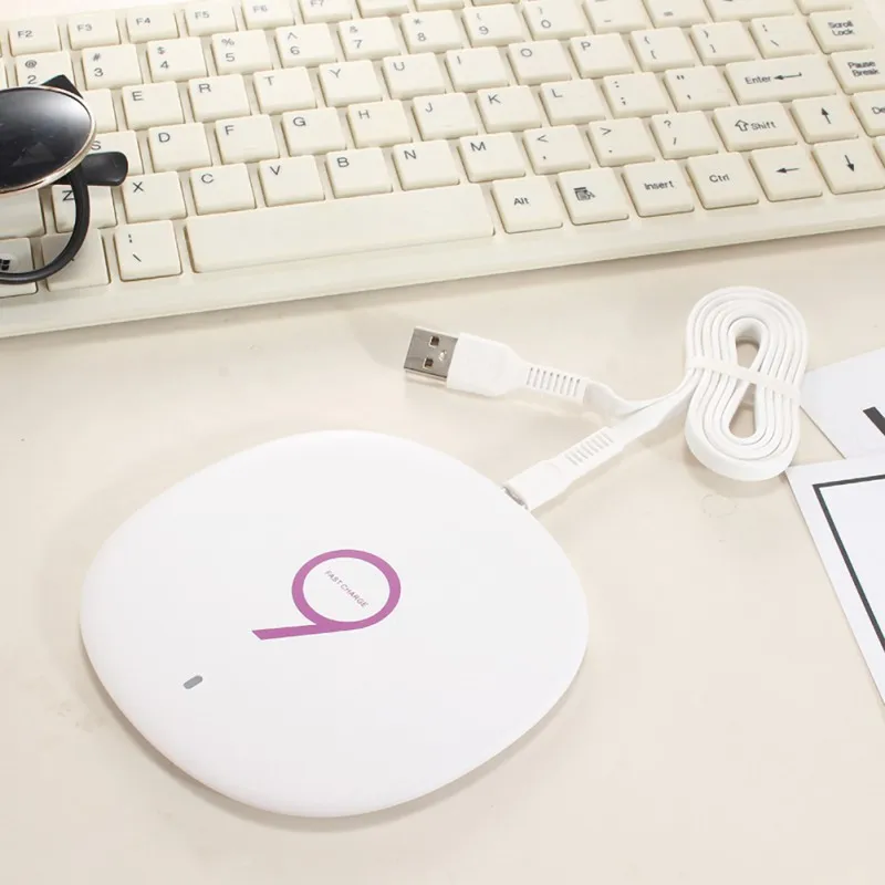 D9 Ultra-thin Wireless Charger QI Standard High Quality Charging for Samsung iPhone Xiaomi | Мобильные телефоны и