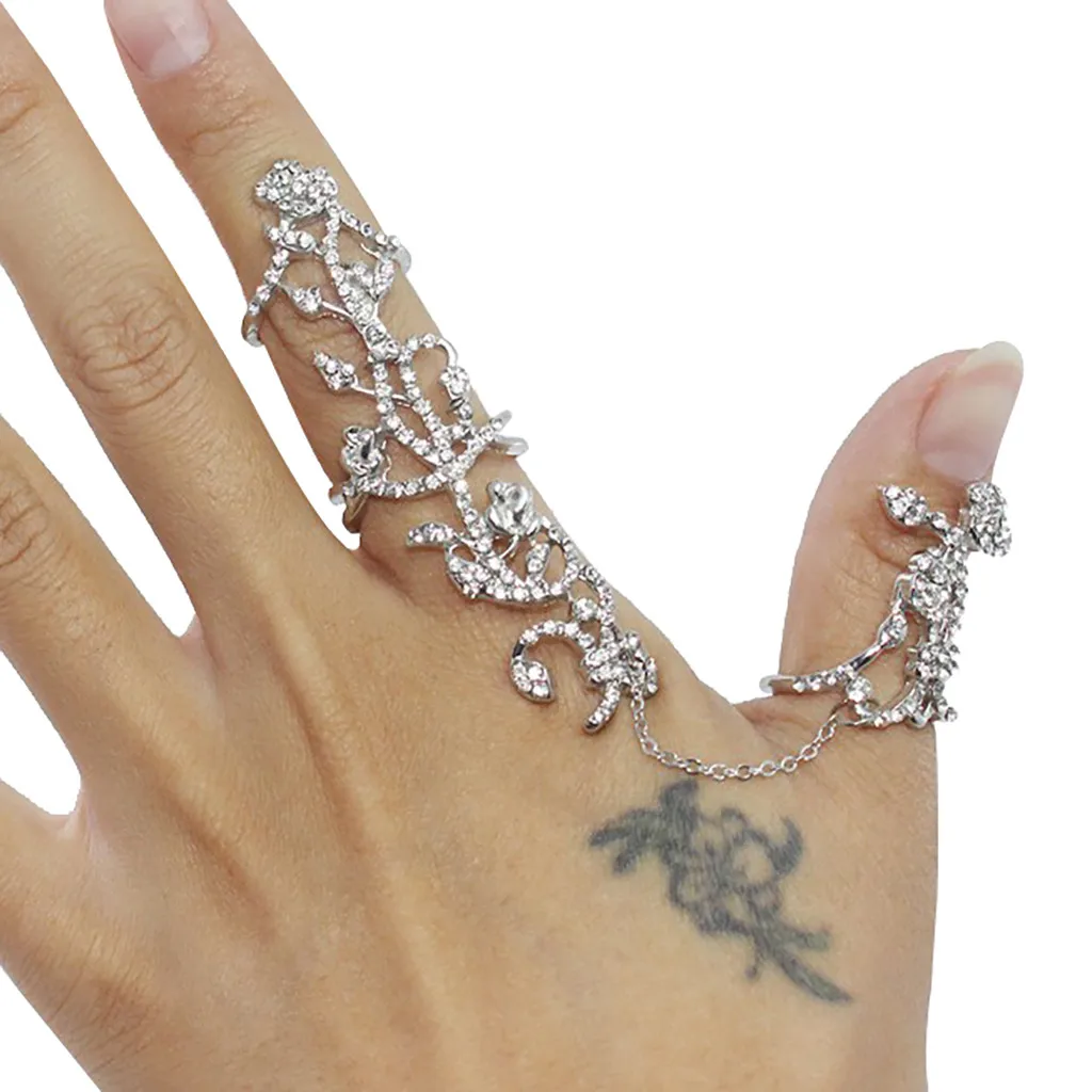 1PC Ring Multiple Finger Stack Knuckle Band Crystal Set Womens Fashion Jewelry | Украшения и аксессуары