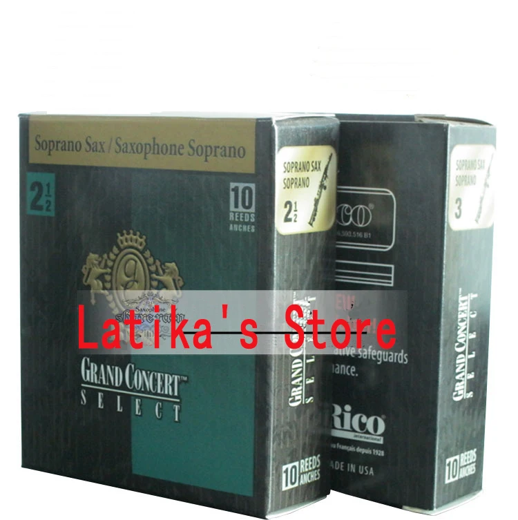 Бесплатная доставка RICO Grand концерт Select Soprano Bb Sax сила тростника 2 5 # 3 коробка из 10