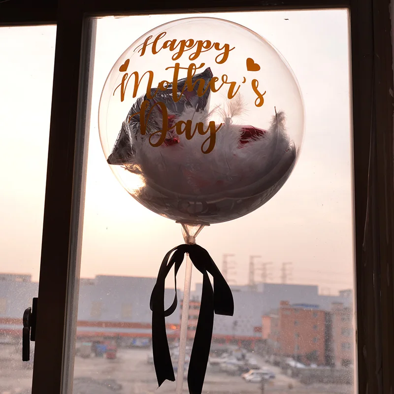 18 дюймовые воздушные шары Happy Mother Day Party Helium MAMA прозрачные баллоны с перьями для