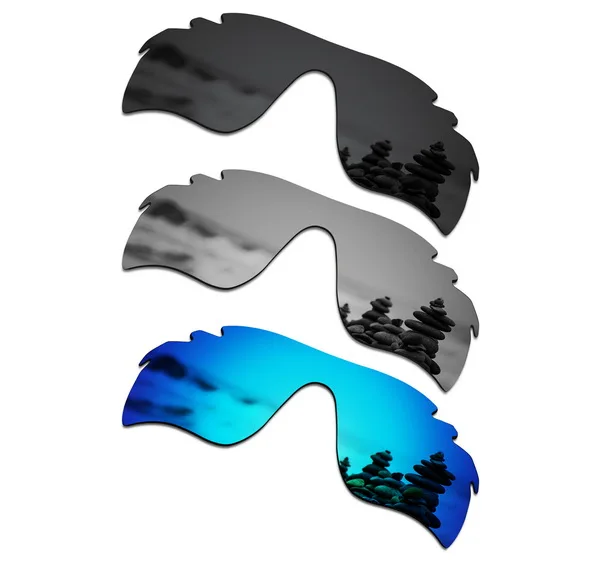 Black-Silver-Blue Дропшиппинг SmartVLT замена линз поляризационные для солнцезащитных очков оакли радарлок путь вентилируемые-несколько штук упакованы - Цвет линз: Black-Silver-Blue