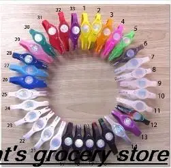 100Pcs/lot Free shipping 33 colors 5 sizes silicone with hologram bracelets power bands balance energy wristband boxes | Украшения и