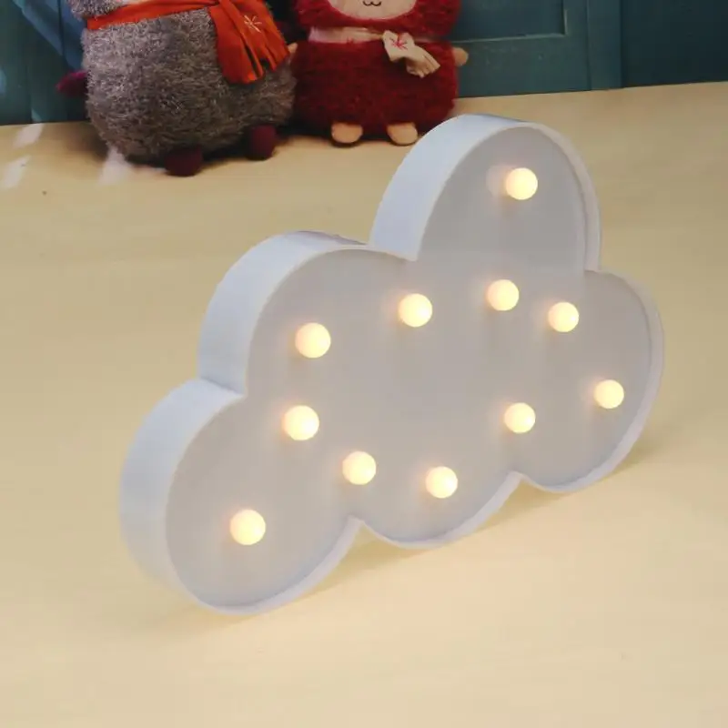 Cloud Shape LED Light Battery Box Christmas Decoration Light String Party Festival Lighting 3D Desk Lamp Kids Room Decor Light