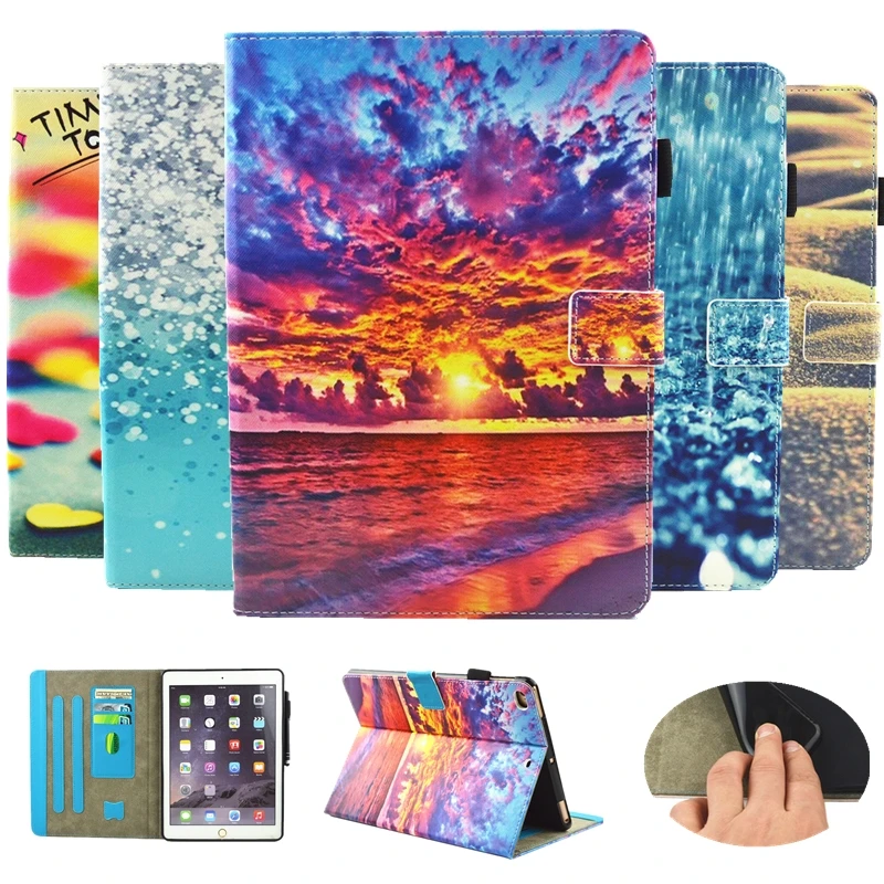 Красивый умный мультяшный чехол из искусственной кожи для iPad Air/Air 2 планшета