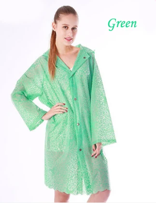 Женский Длинный плащ Тренч EVA Европейский кружевной дождевик с непромокаемой