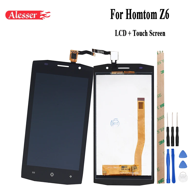 Alesser для HOMTOM зоджи Z6 ЖК дисплей Дисплей и из тисненой жести Запчасти 4 7 &quotPhone