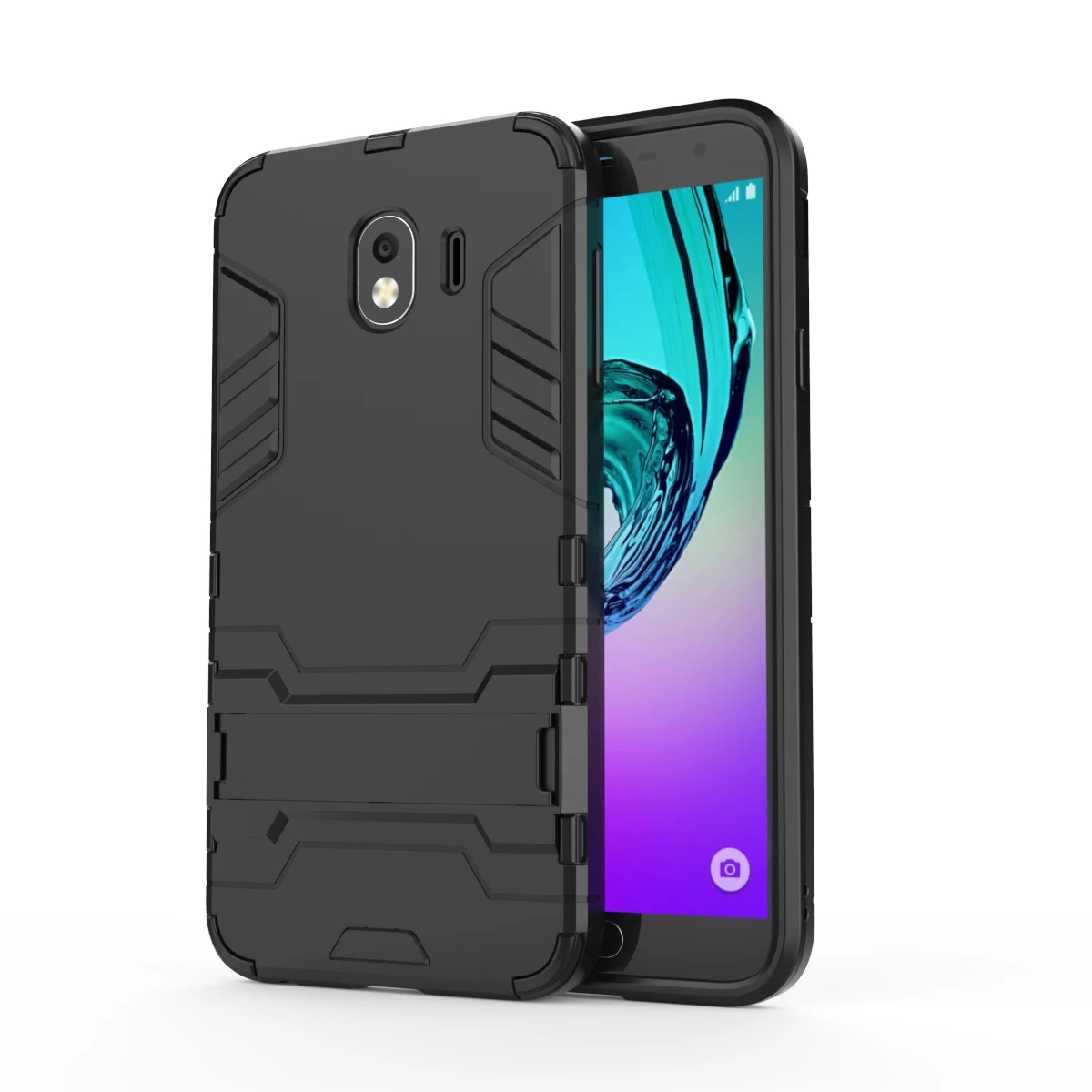 DULCII для Galaxy J 4 2018 пакета(ов) Прохладный гвардии Пластик ТПУ Combo чехол мобильного
