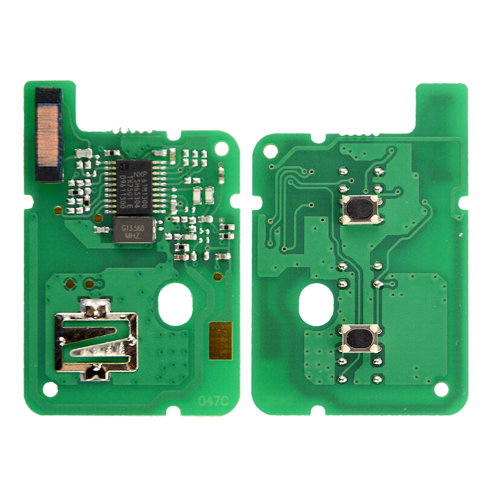 OkeyTech 2 кнопки 433 МГц PCF7961M чип FSK корпус дистанционного ключа для Renault Sandero Dacia Logan