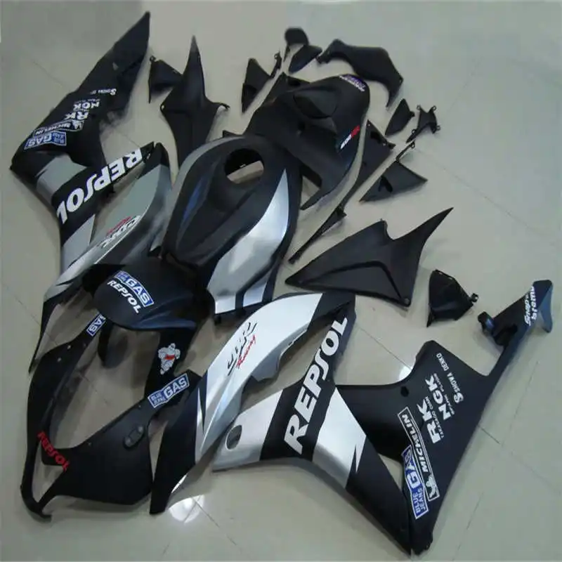 

H-hot sale silver matte black CBR600RR 07 08 CBR 600RR 2007 2008 cbr600rr ABS Fairings set Custom Fairing kit for injection mold