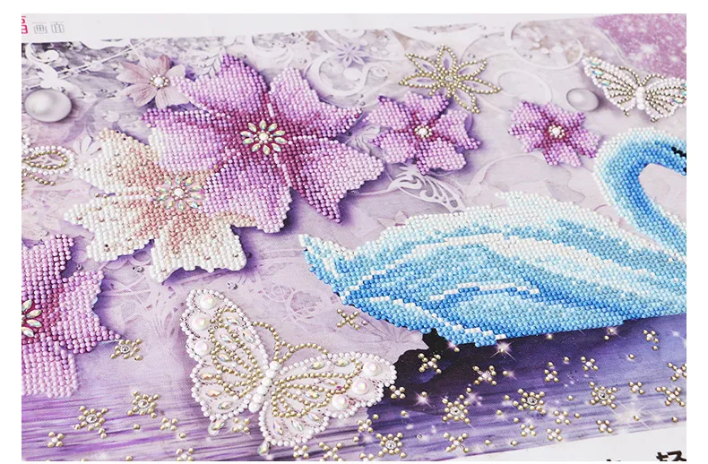 DIY Алмазная мозаика особой формы, 5D алмазная картина с надписью Love, лебеди, круглая Алмазная мозаика, домашний декор, алмазная вышивка, свадебный подарок