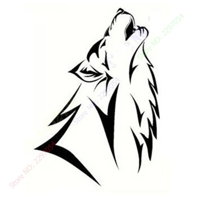 Вой Волка виниловая декоративная Наклейка Настенная художественный настенный