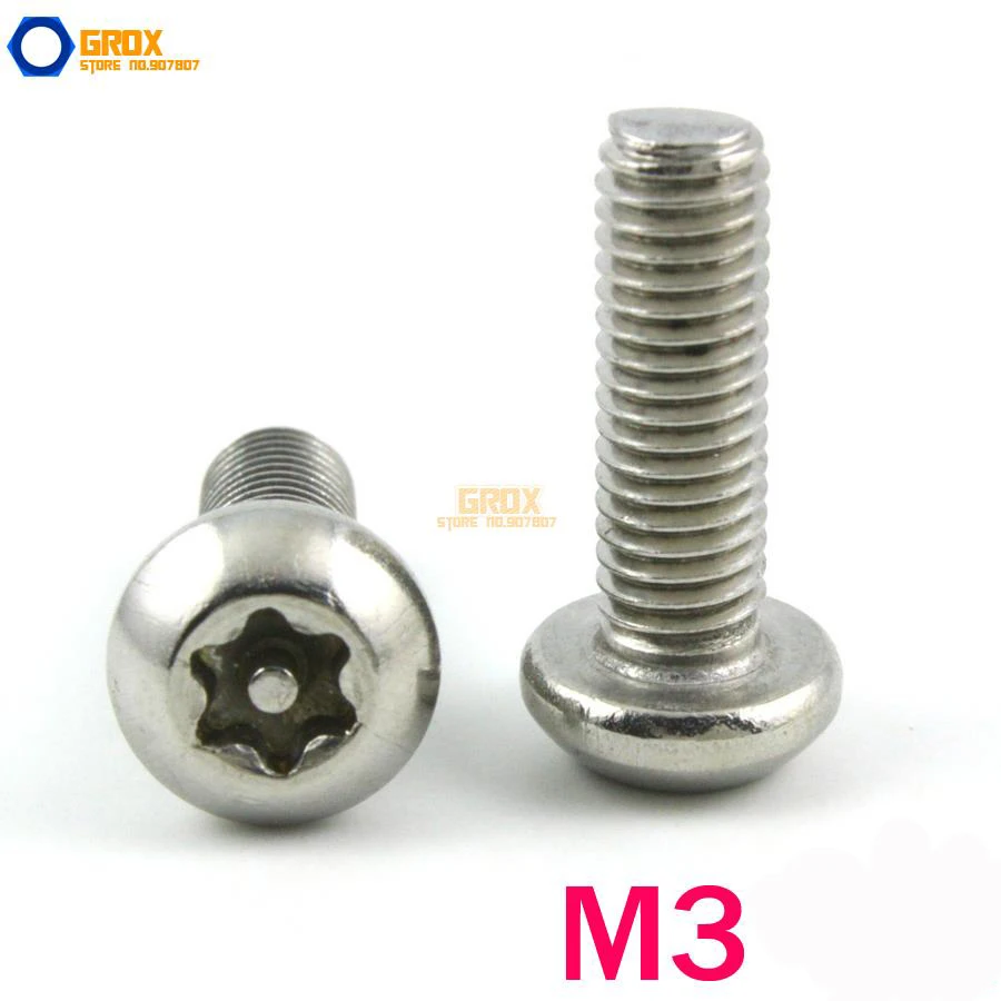 

M3 304 Нержавеющая сталь безопасный звездообразный ключ с полукруглой головкой крепежный винт