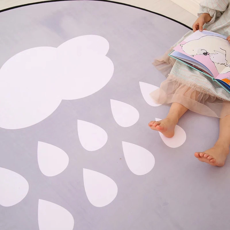 Мультяшный кролик медведь круглый ковер напольный коврик для гостиной домашний