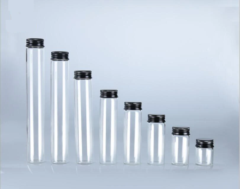 

300pcs 15ml 30ml 40ml 50ml 60ml 80ml 100ml 110ml Empty glass bottle Mini glass essential oil bottle Tiny Vials Diameter 30mm