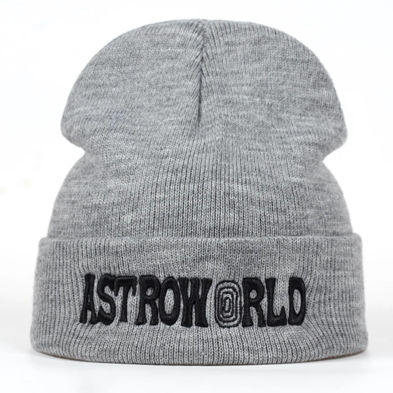Travi$ Scott вязаная шапка ASTROWORLD Beanie с 3D вышивкой Astroworld Лыжная теплая зимняя шапка унисекс Трэвиса Скотта Skullies& Beanies