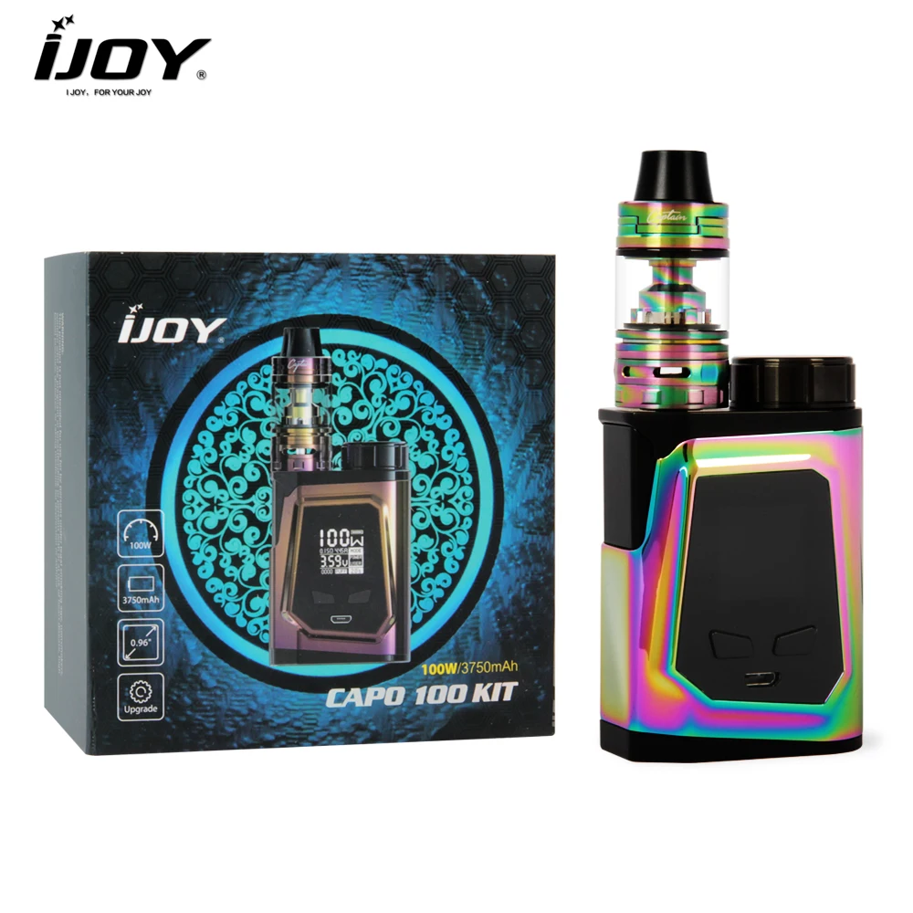 Оригинальный Наборы электронных сигарет IJOY 100 Вт поле mod с 3750 мАч Батарея 2 мл 0.05ohm