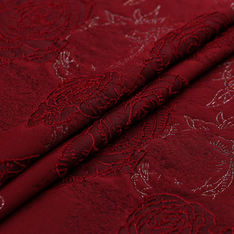 Франция золотая нить жаккардовая ткань осень и зима Одежда Пальто Платье из