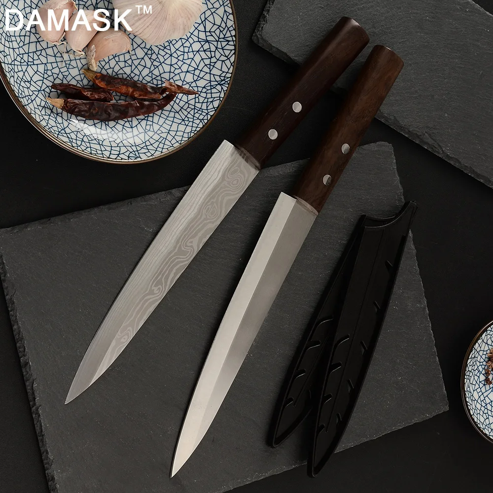 DAMASK нож для нарезки и филе кухонные ножи шеф-повара из нержавеющей стали острое