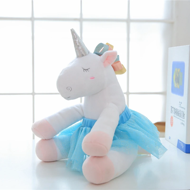 30cm 1pc Kawaii Ballet Unicorn Stuffed Plush Doll Baby Lovely Unicorn Animal Soft Cotton Plush Toys Kids Cute High Quality Gifts